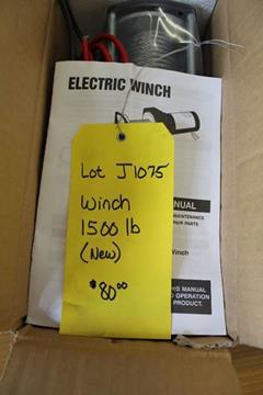 Brand New 1500lb 12v Electric Winch - Lot # J1075