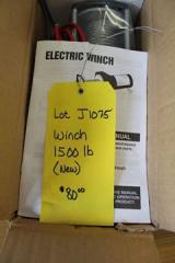 Brand New 1500lb 12v Electric Winch - Lot # J1075
