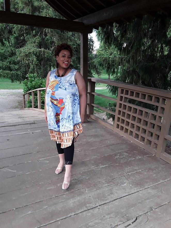 African Print Umbrella Dress