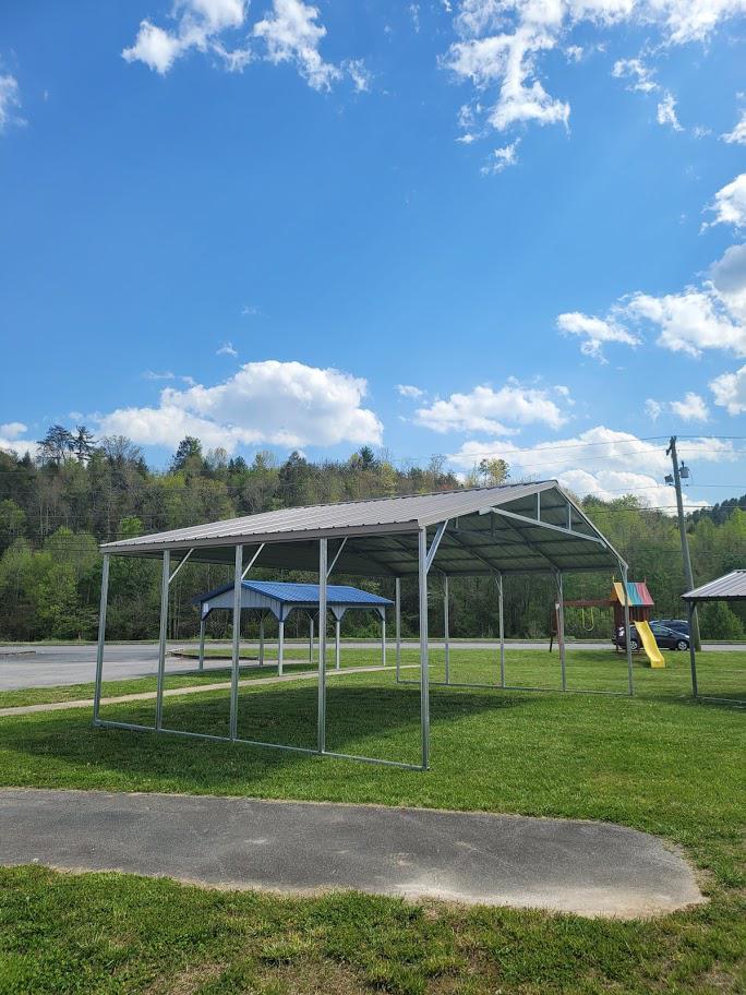 SAVE $879.35 OFF - ONLY $4,005.95 + tax - 30x20x9 VERTICAL ROOF TRIPLE CARPORT COVER