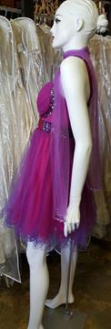 MAY QUEEN COUTURE USA TULLE FUCHSIA PURPLE DRESS