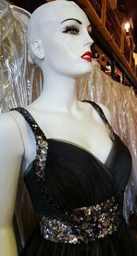 MAY QUEEN COUTURE BLACK TULLE HOMECOMING DRESS