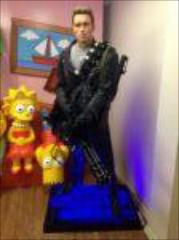 Life Size Terminator Arnold with Working Mini Gun