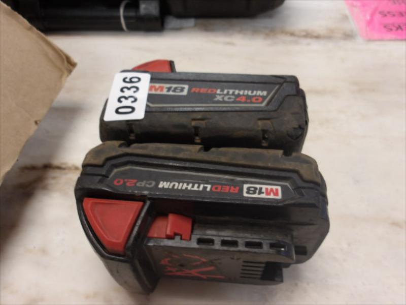 336   2  MILWAUKEE BATTERIES