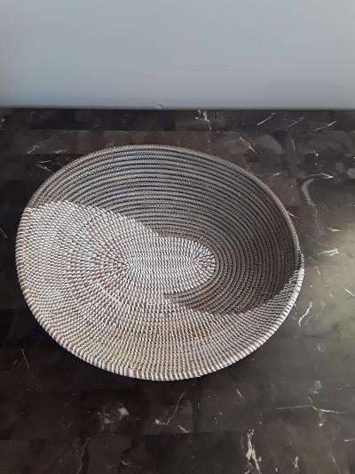 Multicolor Traditional Decorative Storage, Versatile Senegalese Handcrafted Oval Basket.
