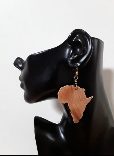 African Wood Earrings