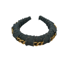 Light Denim Chain Headband