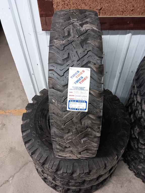 7.50-16LT Goodyear Custom Extra Grip M/T Tires Set of 4