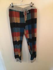 Multi Color Plaid Jogger Pants