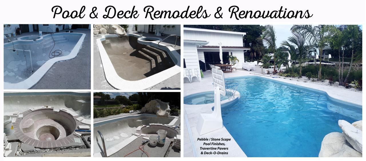 Pool / Deck Resurfacing, Remodeling & Renovations in Wellen Park, Englewood, Rotonda West, North Port, Venice, and surrounding areas