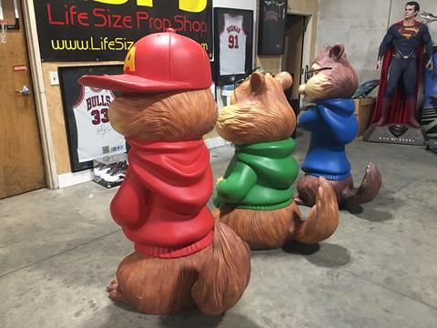 Life Size Alvin and the Chipmunks Theater Display