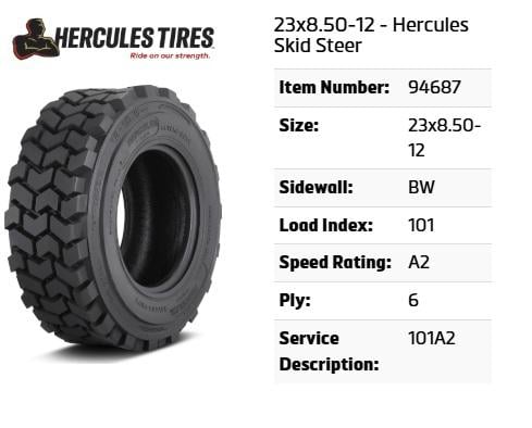 23x8.50-12 Hercules Tires