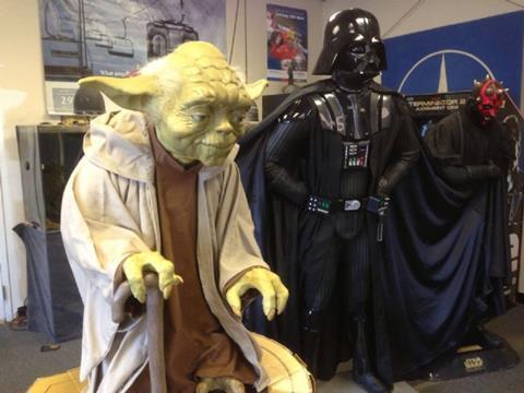 Life Size Star Wars Yoda with SUPER RARE Stand