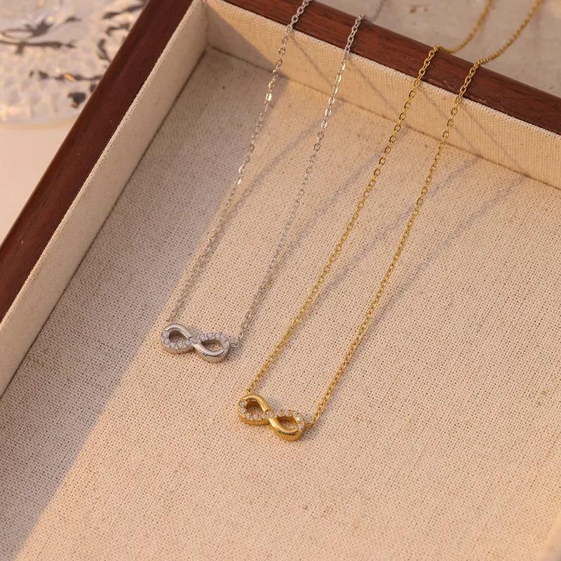Rhinestone Infinity Necklace