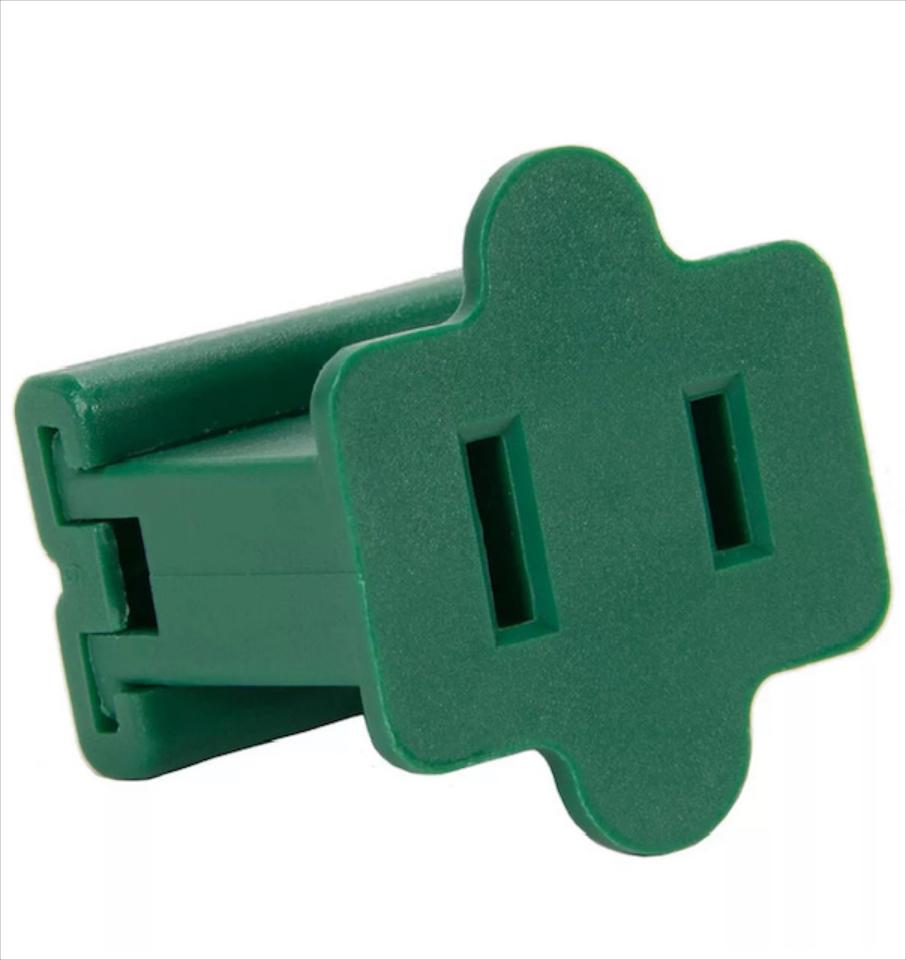 Lone Star Christmas Lighting Supplies: Female Plug, SPT1, Green (100 Pack)