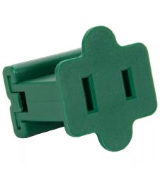 Lone Star Christmas Lighting Supplies: Female Plug, SPT1, Green (100 Pack)