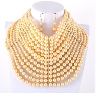 Synthetic Pearl Choker Necklace