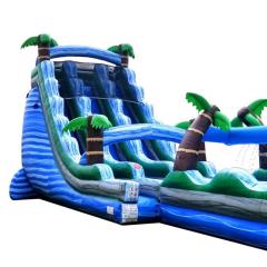 22' Island Dual Lane Water Slide - 65 Feet Long!
