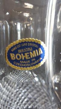 BOHEMIA HAND CUT CRYSTAL 10" PITCHER