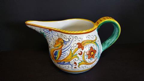 DERUTA CERAMIC PITCHER RAFFAELLESCA ITALY