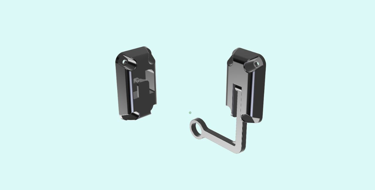 Ring Latch 90 Degree Black