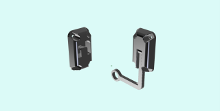 Ring Latch 90 Degree Black