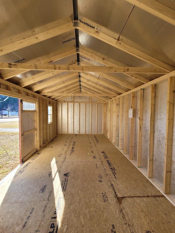 MARION: BEAUTIFUL TWO-TONED 12x24 STORAGE BUILDING w/HIGH WALLS!