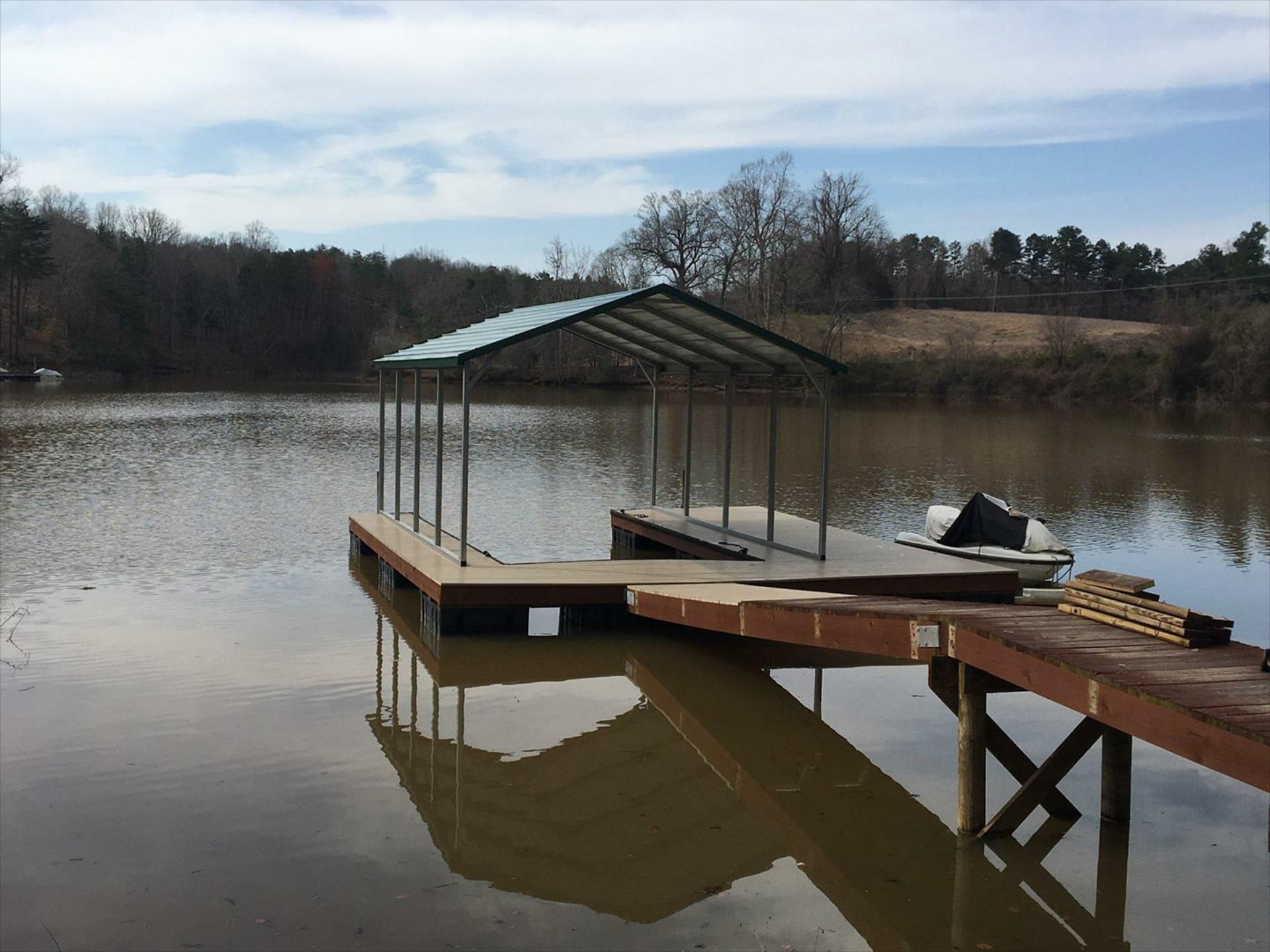 12x20x7 Boat Slip/Dock Cover with Vertical Roof!