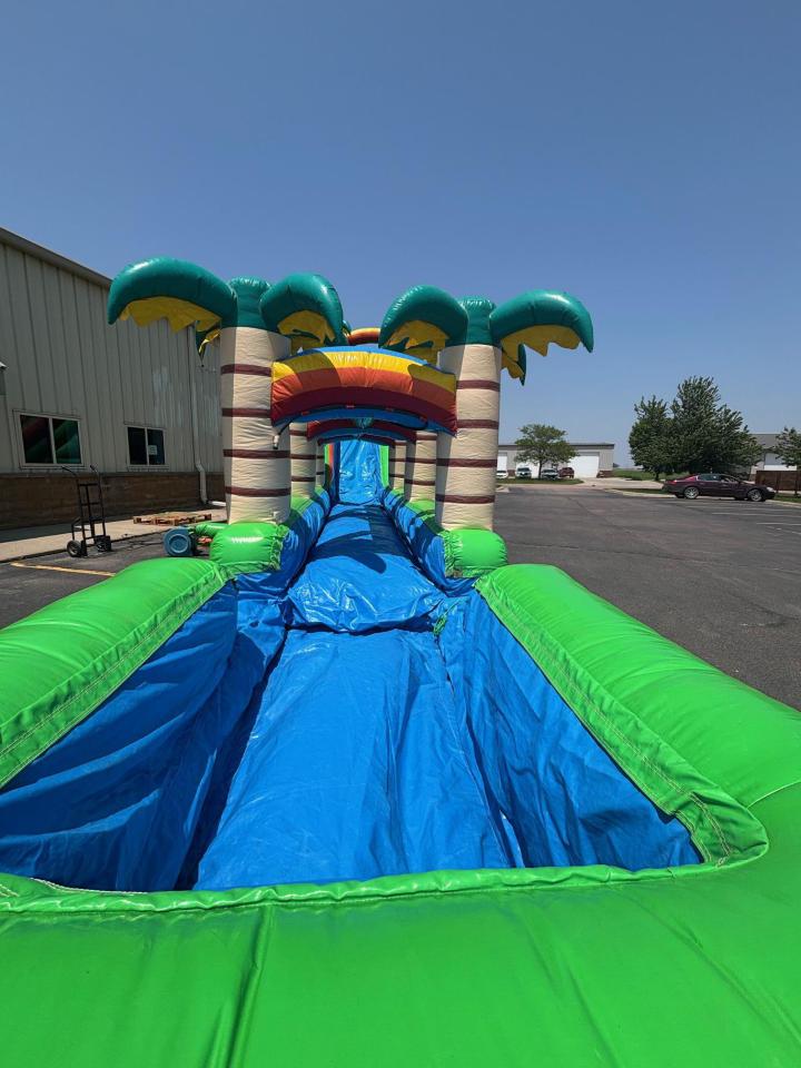 18' Tropical Single Lane Water Slide - 50' Long