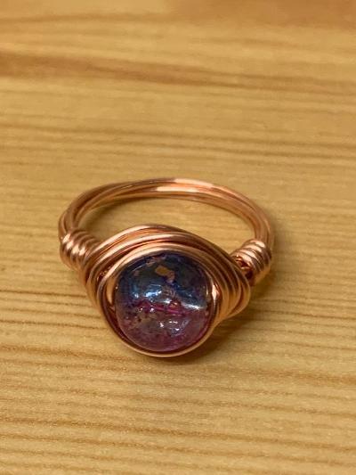 Rainbow Copper Wire Ring