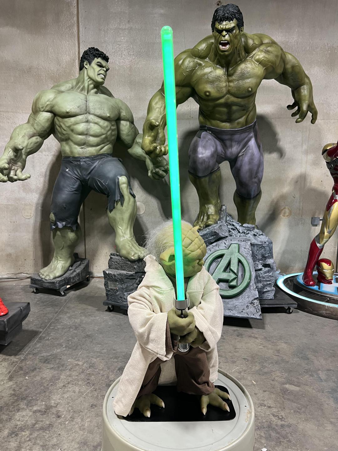 Life Size Yoda with Lightsaber