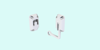 Ring Latch 90 Degree White