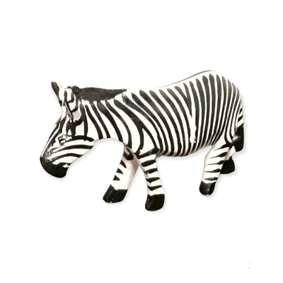 Handcarved Wooden Zebra