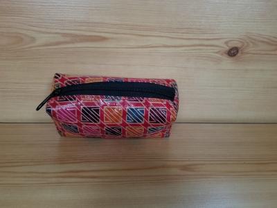 Colorful Lined Leather Pouch