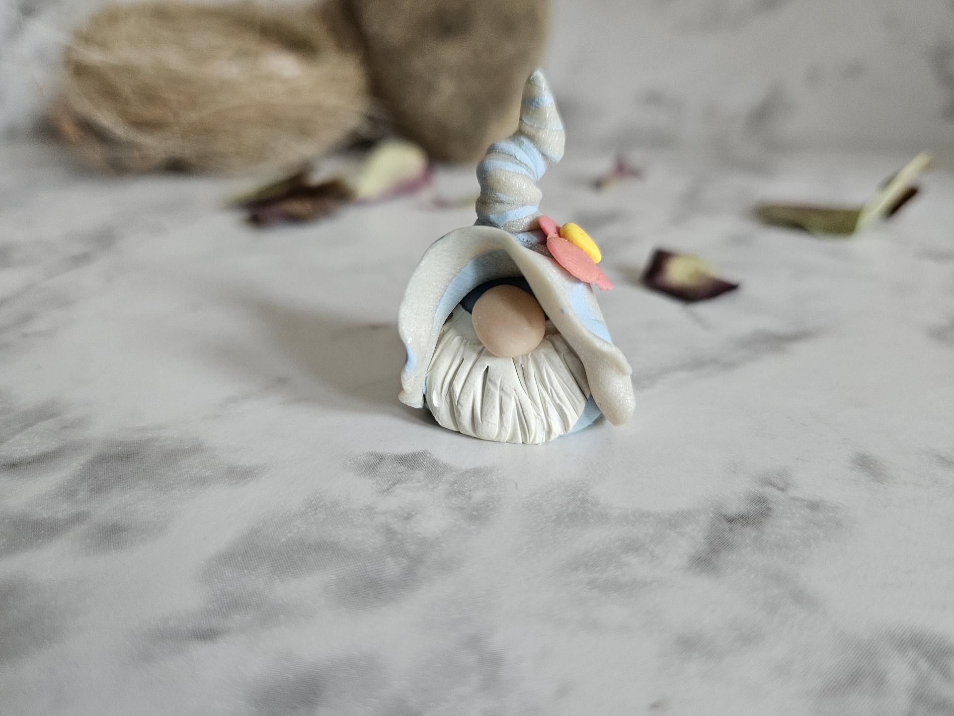 Gnome Couple set, blue and silver