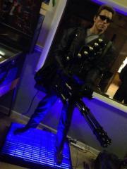 Life Size Terminator Arnold with Working Mini Gun