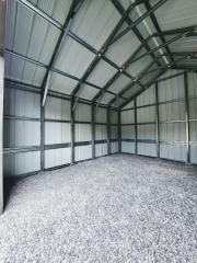 25% OFF! 20x20 PREMIER STEEL BUILDING - BOARD & BATTEN SIDING - 10X10 TRACK DOOR - DBL LEGS/RAFTERS