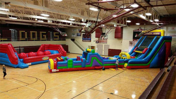 22' Vertical Rush with 40' Obstacle Course