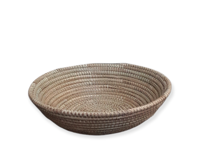 Senegalese Hand Woven Round African Decorative Storage Basket