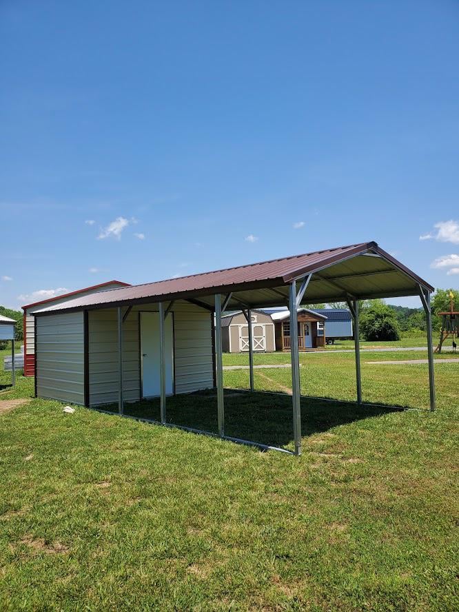 SAVE $1,036 OFF! ONLY $4,720 tax 12x30x7 COMBO STORAGE & CARPORT - NO CREDIT CHECK - EVERYONE APPROVED!