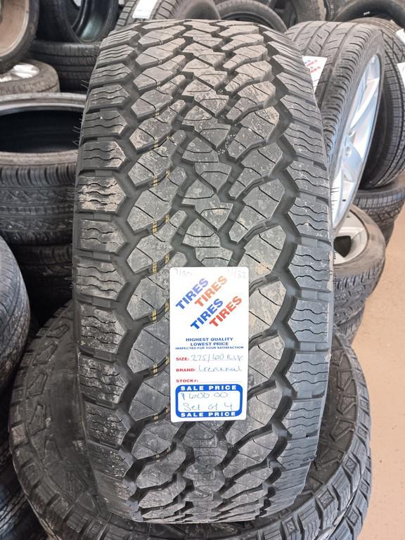 275/60R18 General Grabber A/T Sport Tires Set of 4