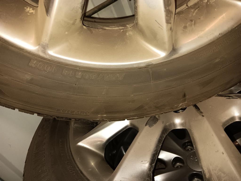 225/60R18 Yokohama YK740 GTX Tires with 5 bolt Jeep Rims Set of 3