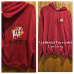 Large Red Hooded Sweatshirt