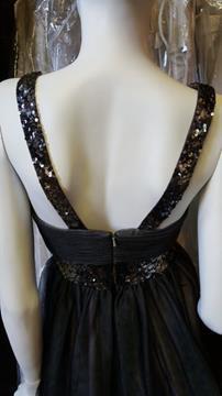 MAY QUEEN COUTURE BLACK TULLE HOMECOMING DRESS