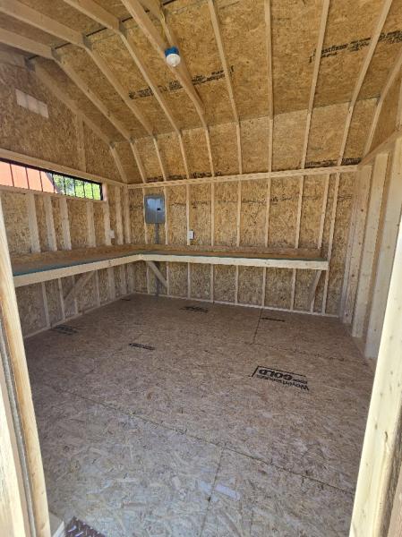 10% OFF - SAVE $1,043 on this 10x24 BARN W/DIVIDER WALL/100 AMP ELECT./WORKBENCH & MORE - $9,396 OR $371 DOWN & $371/MO - EVERYONE APPROVED - FREE DELIVERY & BLOCKS up to 50 Miles