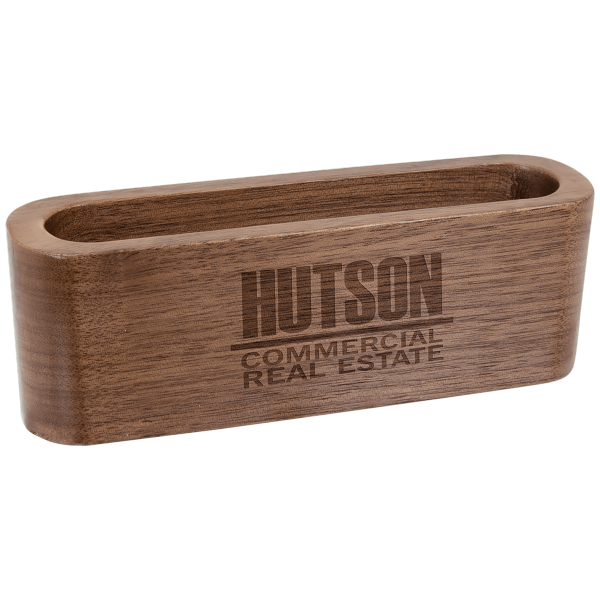 Walnut Wood Business Card Holder