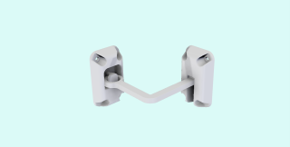 Ring Latch 90 Degree White