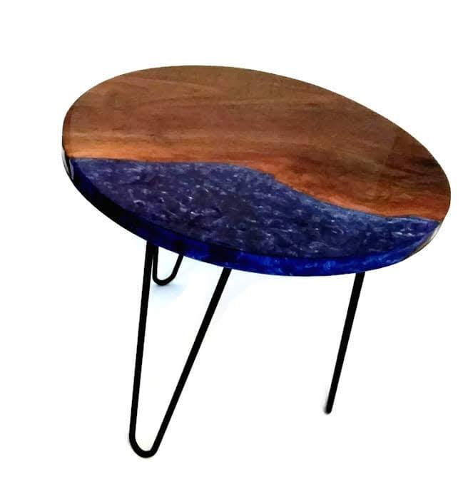 Black Walnut and Blue wave table