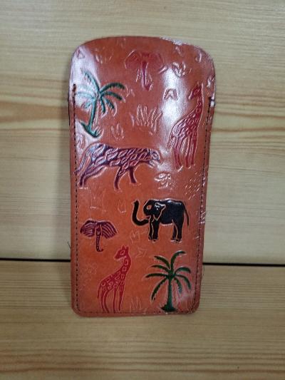 Genuine Leather Eye Glasses Case.