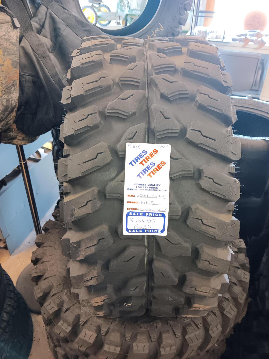 Brand New 30X11.00R15 NHS Unbranded Tire Each
